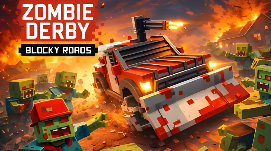 Zombie Derby : Blocky Roads